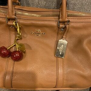 Coach Brown/Camel Leather Shoulder Bag
